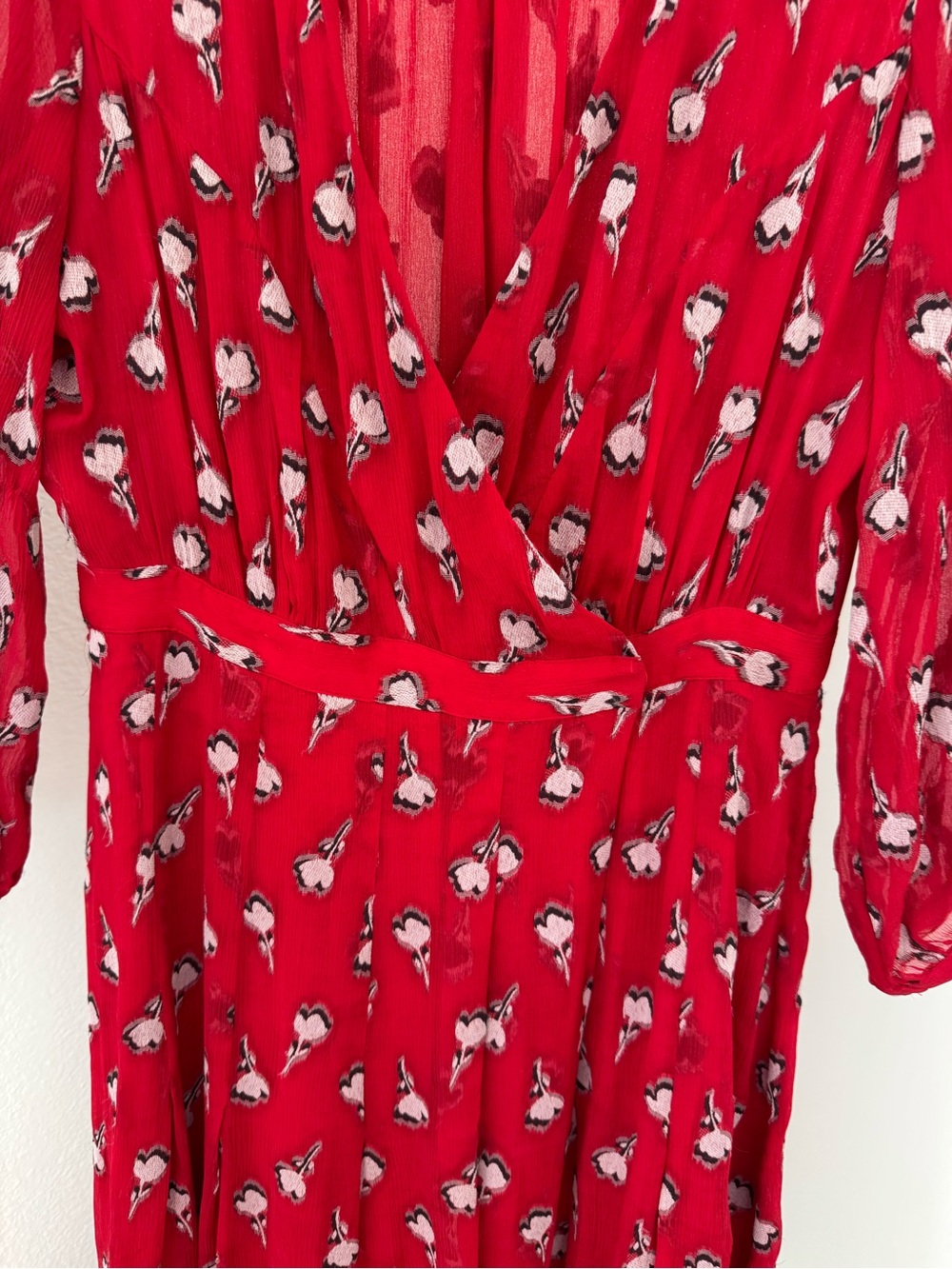 ba&sh Memory Dress in Rouge XS - Picture 2 of 6